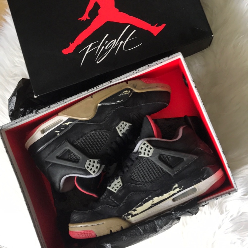 Air Jordan Retro 4 Black and Cement Gray
